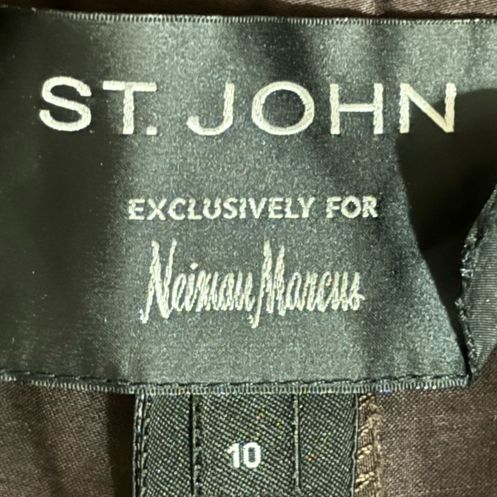 ST. JOHN BROWN PANTS size 10 - Picture 4 of 9